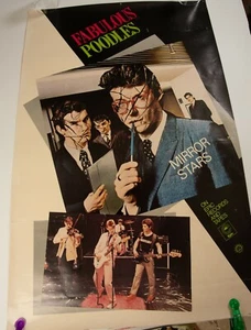 Póster Fabulous Poodles Mirror Stars (PSTR) Epic Records Promocional New Wave - Imagen 1 de 8