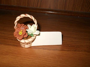 * Ceramic Basket ~ Table Name Seating Tag ~ 3.5 X 2.5 . - Picture 1 of 3