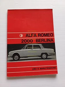 Alfa Romeo 2000 Berlina 1972 manuale uso manutenzione originale - Picture 1 of 12