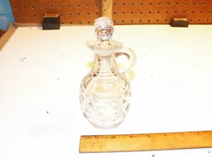Vintage Klarglas Öl oder Essig Cruet mit Stopper - Bild 1 von 5