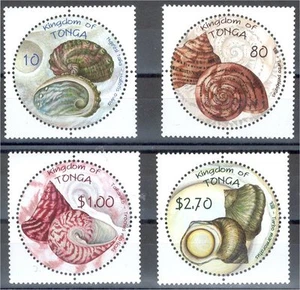TONGA, FULL SET OF SHELLS 2001, ALL ROUND STAMPS, MINT NEVER HINGED - Picture 1 of 1