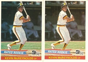 LOTE DE 2 TARJETAS DE BÉISBOL DONRUSS KEVIN MCREYNOLDS 1984 #34 - Imagen 1 de 1