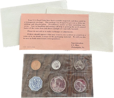 1964 United States Philadelphia Mint Proof Coin Set  ORIGINAL OWNER “UNOPENED” Cover