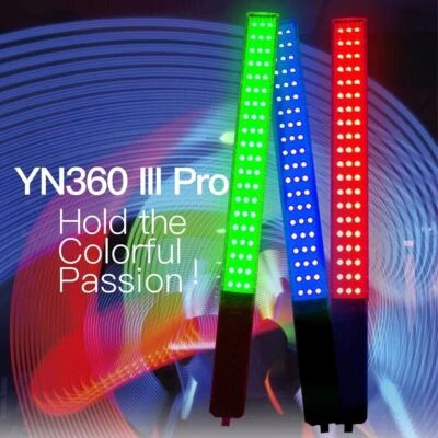 YONGNUO YN360 III Pro LED RGB Video Light Handheld Stick 3200-5500K + Battery - Image 1 of 4