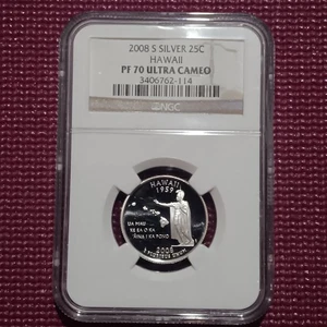 Hawaii silver state quarter pr70 ngc - Picture 1 of 2