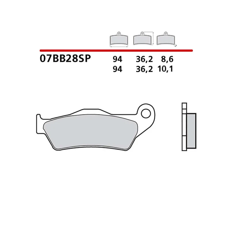 Plaquettes de Frein Arrière Brembo 07BB28SP BMW R 1200 GS Adventure 2006 2007