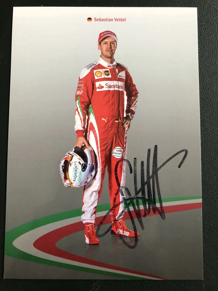 Handsignierte AK Autogrammkarte *SEBASTIAN VETTEL* FERRARI Formel 1 Saison 2017 - Bild 1 von 1