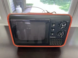 Vintage Panasonic AN-809 Retro Analog Television Orange TV Japan - Picture 1 of 11