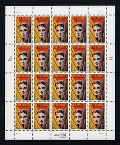 US STAMP SHEET: Scott 3308 "Ayn Rand" Pane of 20 MNH 1999 - Picture 1 of 1