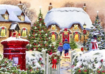 Bluebird Winter Cottage Jigsaw Puzzle (2000 Pieces) - Image 1 of 2