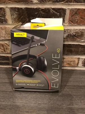 Jabra Evolve 40 UC Stereo Over The Ear Headsets Black - Image 1 of 4