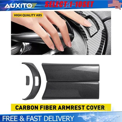 Отделка кнопкой подлокотника консоли из углеродного волокна для Mercedes Benz GLC X253 15-20 2-10X - Изображение 1 из 4