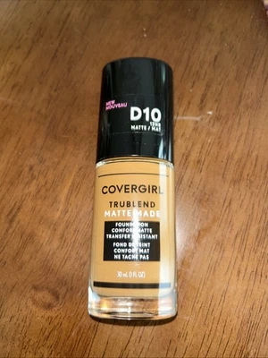 2x Covergirl Trublend Matte Made Liquid Foundation #D10 Golden Caramel 1 fl oz - Image 1 of 2