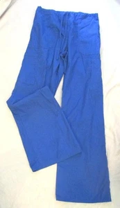 Regular Size S Women's Scrubstar Scrub Pants Electric Blue Drawstring - Picture 1 of 4