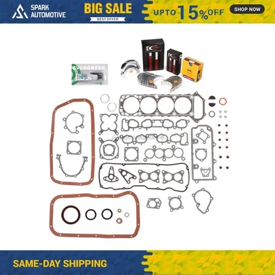 Full Gasket Set Bearings Rings Fit 1989-1997 Nissan 240SX D21 Pickup - Image 1 of 4