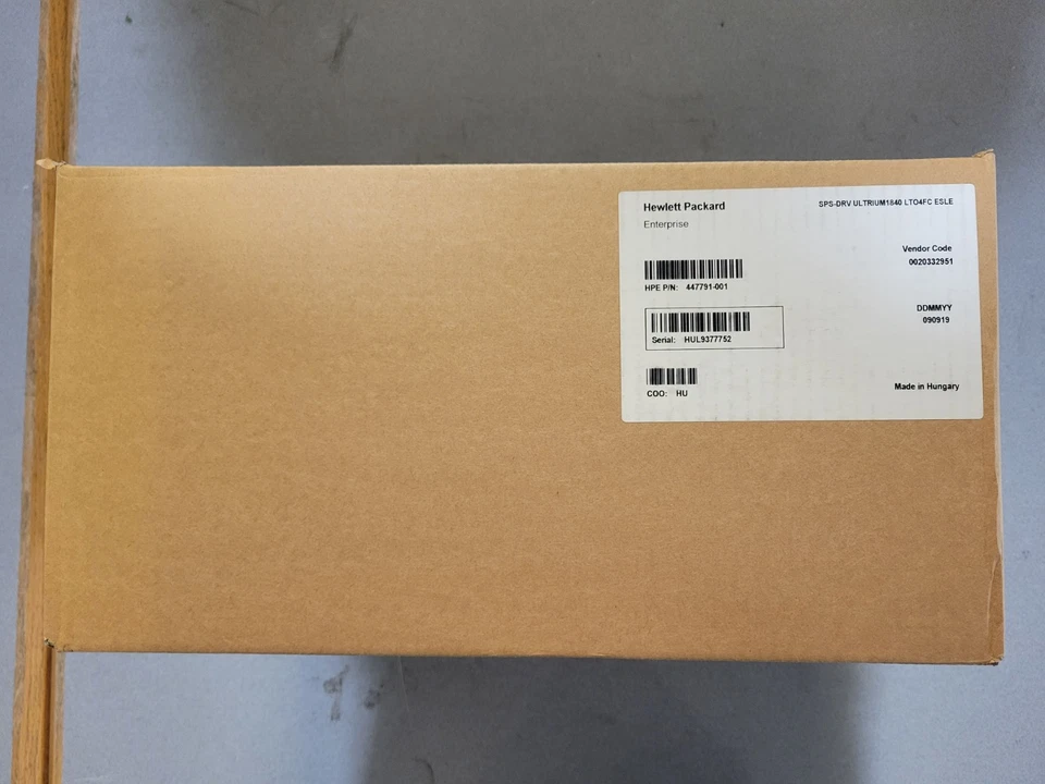 HP Tape Drive LTO-4FC 447791-001 ESL-E SERIES ULTRIUM1840  **NEW In BOX** - Image 1 of 4