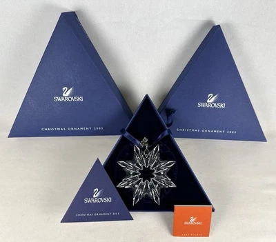 Cristal de Swarovski 2003 adorno anual de vacaciones de Navidad con caja y certificado de autenticidad Foto 1 de 4