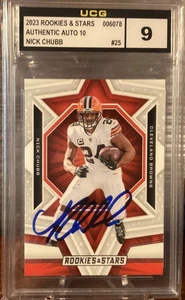 2023 Panini - Rookies & Stars Nick Chubb #25 ON CARD AUTO UCG 10/9🔥 - Bild 1 von 2