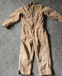 Youth Boys Polar King by Key Duck Long Sleeve Overall in tan canvas Sz M - Picture 1 of 4
