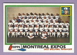1981 Topps #680, Montreal Expos Team (Dick Williams, Mgr), NM-MT+, well centered - Picture 1 of 2