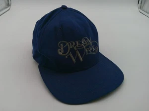 Vintage Dream Werk Hat Cap Snap Back Mens Medium Large Script Blue New Era 90s - Picture 1 of 8