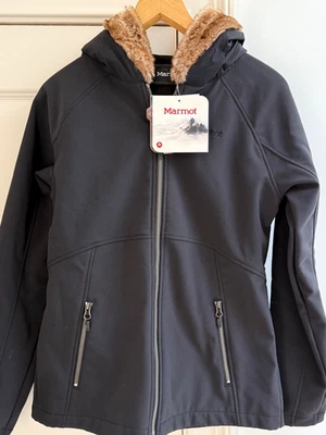 🏞 MARMOT FURLONG DAVOS Jacket Size MEDIUM NEW Soft Black Orig $165 - Image 1 of 4
