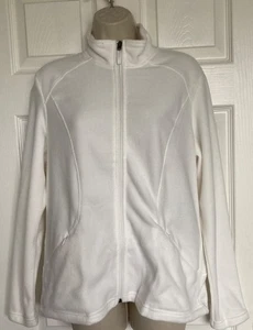 NEW M&S Ladies Winter White Fleece Zip-Up Jacket Size 14 - Picture 1 of 3