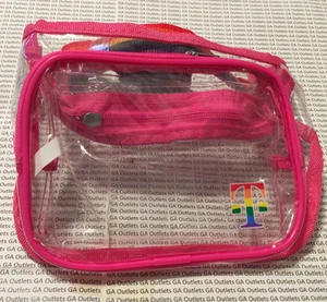 Tmobile Fanny Pack Waist Pouch Belt Bag Clear Pink Rainbow - Picture 1 of 5