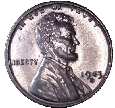 1943 D LINCOLN PENNY  UNC MINT ERROR DD-DATE ,RPM - Image 1 of 3