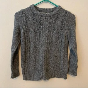 Abercrombie Kids Gray Cable Knit Sweater Size 9/10 - Picture 1 of 5