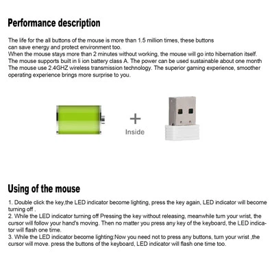 2.4Ghz Remote Control Mouse With Gyroscope ABS Smart Wireless Gyroscope Mou For - Image 1 of 4
