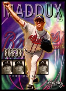 1998 Fleer SkyBox Thunder Greg Maddux Atlanta Braves #12 Circa Boss’98 Insert  - Picture 1 of 2