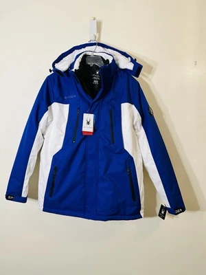 Spyder 3-in-1 hooded insulated men’s snow jacket electric blue NWT sz XL $299.00 - Image 1 of 4