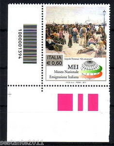 ITALIA 2011 MUSEO EMIGRAZIONE CODICE A BARRE 1394 MNH** 199N ANGOLO LEGGI TESTO - Imagen 1 de 1