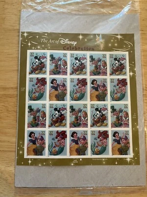 Scott #3912-15, 37c Art of Disney Celebration sheet of 20 .37 Cent Stamps Sealed - Image 1 of 3