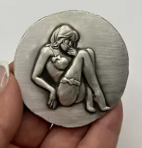 5 Oz MK Barz "Playful Pin Up" Stamped Bar .999 Fine Silver - Picture 1 of 3