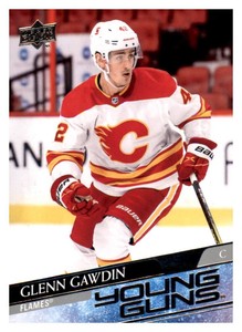 Glenn Gawdin 2020-21 Upper Deck Extended Series YOUNG GUNS Rookie 726 FLAMES