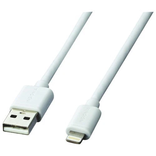 Insignia - 4' Lightning Charge-and-Sync Cable - White - Image 1 of 1