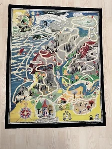 Arazzo mappa di lino Moomin Muumipeli Muminspelet Moomin L'arte e la storia Giappone - Foto 1 di 5