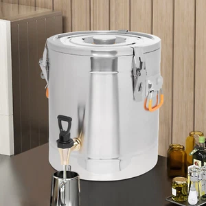 5.28gal 304-SS Insulated Beverage Dispenser With Faucet, Sealed Bucket Milk Can - Picture 1 of 18