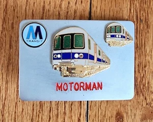 VINTAGE MTA TRANSIT METRO NORTH RAILROAD BELT BUCKLE MOTORMAN HARLEM LINE - Picture 1 of 2