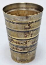 Antique Brass Drinking Glass Cup Original Hand Crafted Engraved Nickel Coated