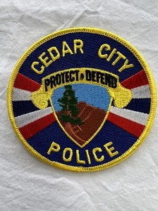 VTG Cedar City UTAH Protect Defend Rare 4”x 4”Police Brand New - Picture 1 of 5