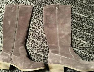 Size 8.5M G H Bass Women's Leather Suede Boots Gray Sammy - Picture 1 of 8