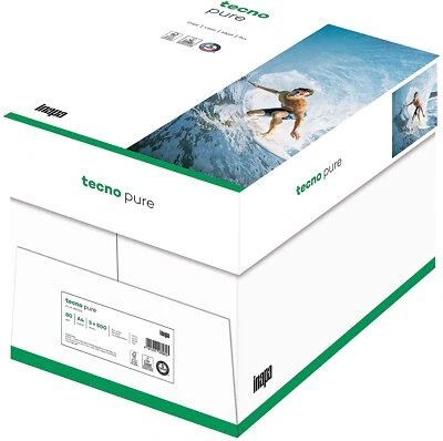 INAPA DEUTSCHLAND inapa Recycling-Papier premium, Druckerpapier tecno Pure 80 g/m² A4, 2.500 Blatt