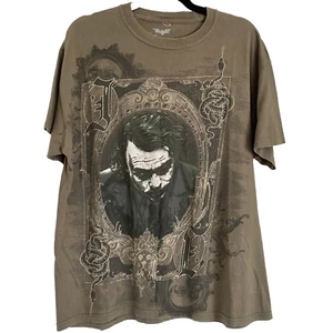 Vintage Joker Dark Knight Promo 2009 Shirt Size L Playing Card Snakes Camo Green - Bild 1 von 4