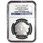 2011-P Proof $1 Silver Army Commemorative Ngc Pf70Uc Early Releases