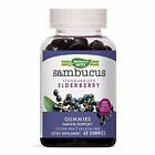 Nature's Way Sambucus Black Elderberry Gummies with Vitamin C and Zinc, 60 Gummi
