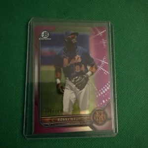 2022 Bowman Chrome Ronny Mauricio Pink Refractor /199 #BCP-16 New York Mets - Picture 1 of 4