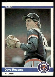 1984 Fleer Dave Rozema Baseball Card Detroit Tigers #90